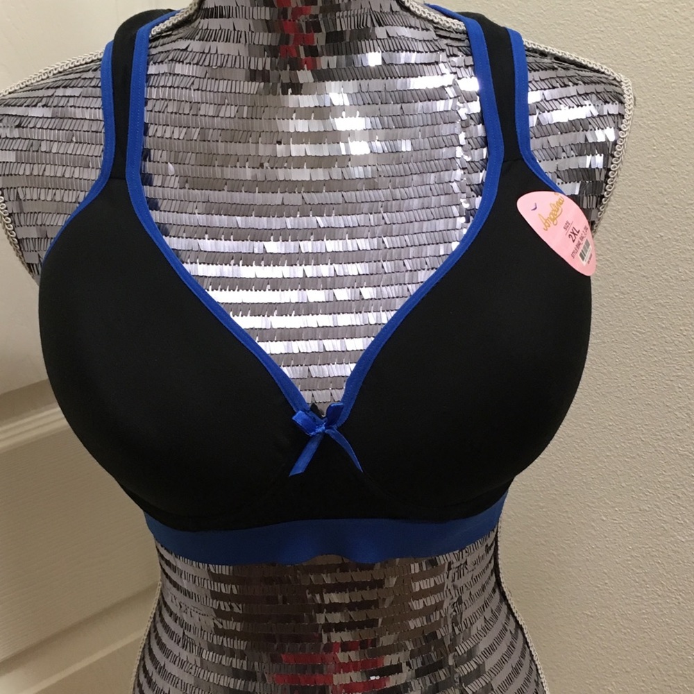 3 Black & Gray Mesh-Back Cotton Sports Bra Set